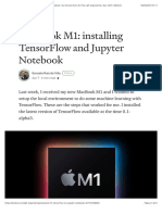 MacBook M1: Installing TensorFlow and Jupyter Notebook - by Gonzalo Ruiz de Villa - Gft-Engineering - Apr, 2021 - Medium