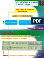 Lectura Y Escritura de Números: Institución Educativa Pública #35004 Santo Domingo Savio