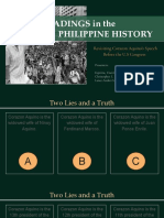READINGS in The PHILIPPINE HISTORY