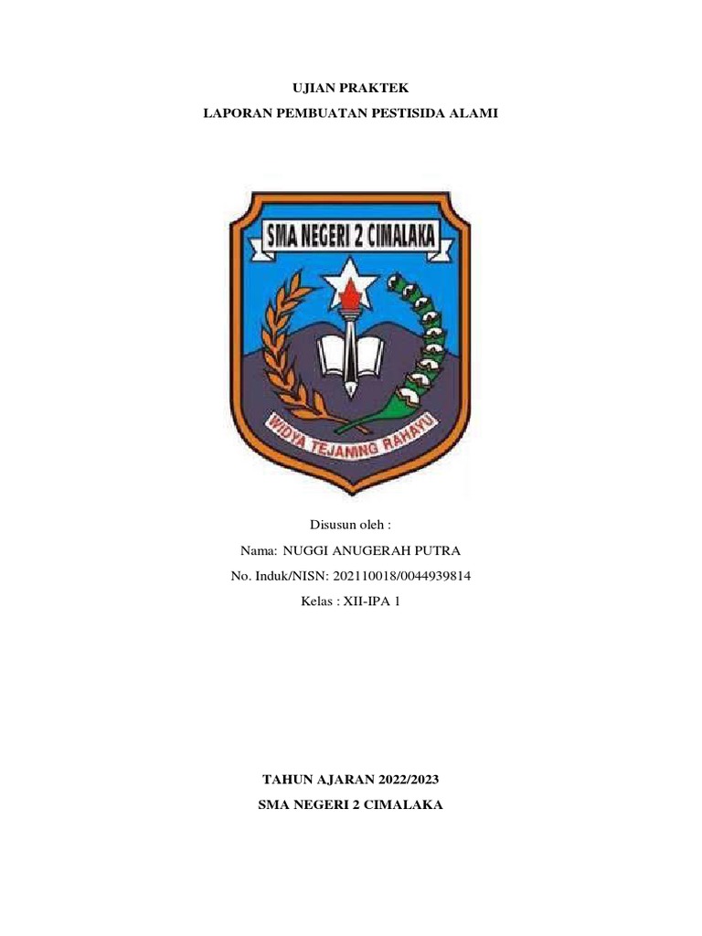 Laporan Pembuatan Pestisida Alami Pdf