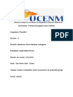 Cuadro Comparativo Sobre Los Periodos de La Filosofía Griega.