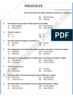 Biological Molecules MCQs