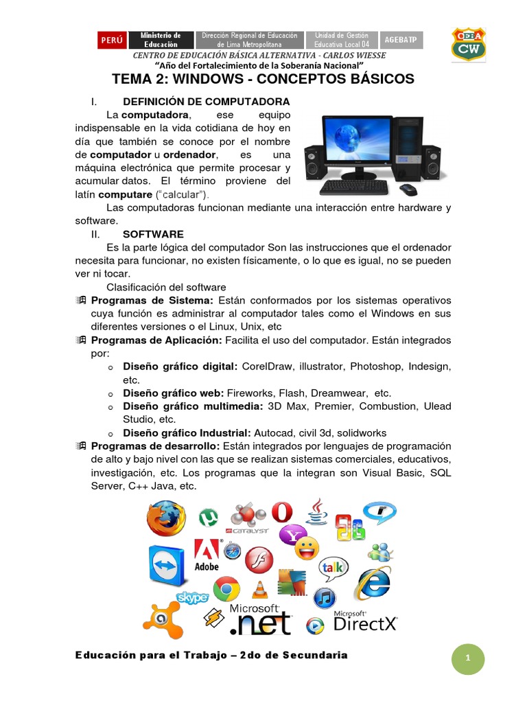 Conceptos Básicos de Windows y Computación | PDF | Hardware de la ...