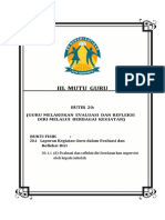 20.1.1.d. Evaluasi Dan Refleksi Diri Berdasarkan Supervisi Oleh Kepala Sekolah