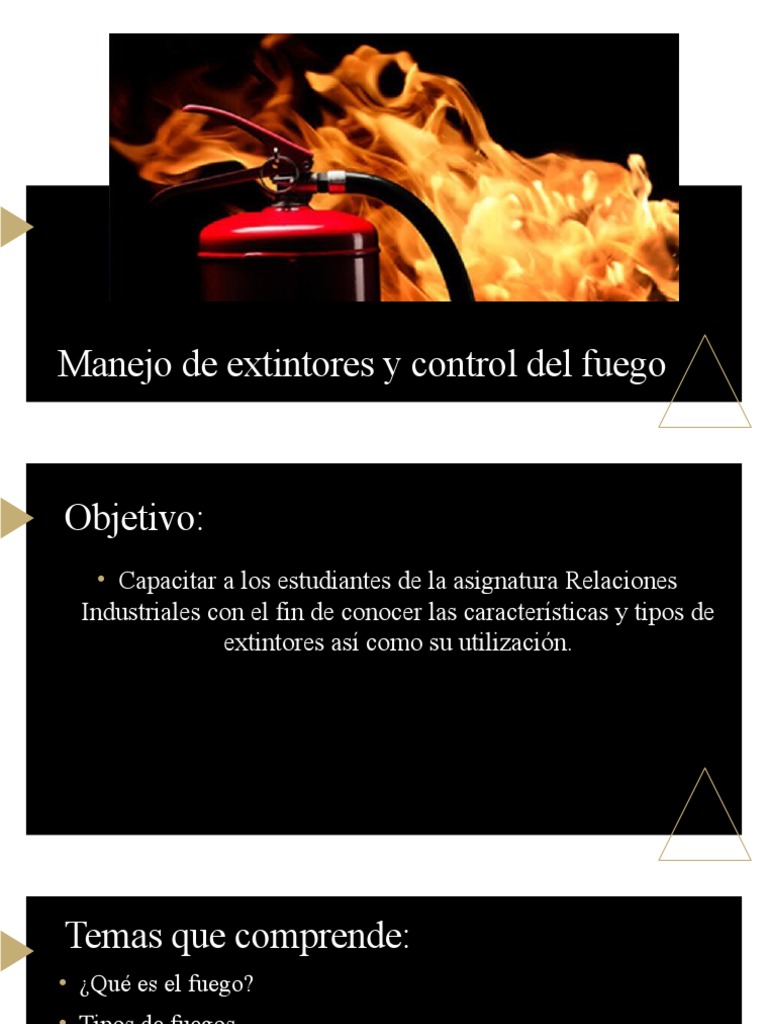 Manejo de Extintores y Control Del Fuego | PDF | Naturaleza | Materiales