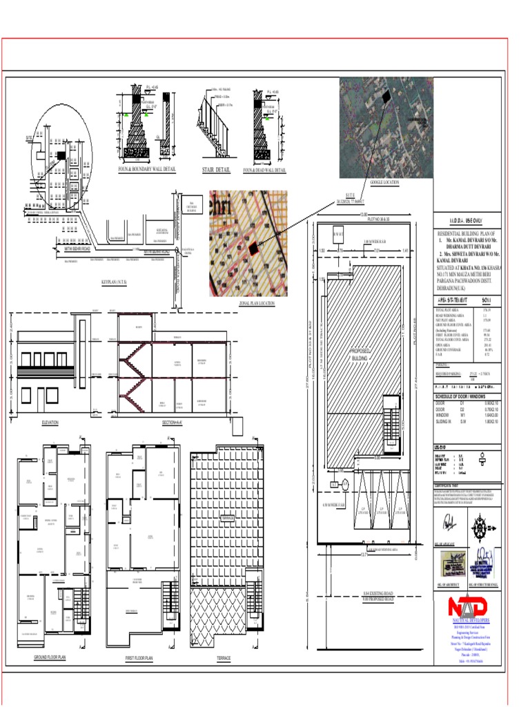 Residential Building Plan Details | PDF | Stairs | Garden Features