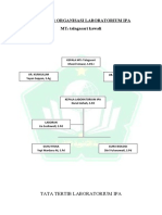 Struktur Organisasi Laboratorium Ipa