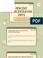 Percent Concentration Units
