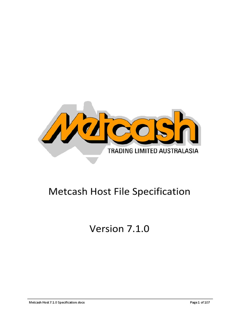 Metcash host 7 1 0 specification pdf xml string computer science 