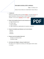 Cuestionario Legislación Laboral