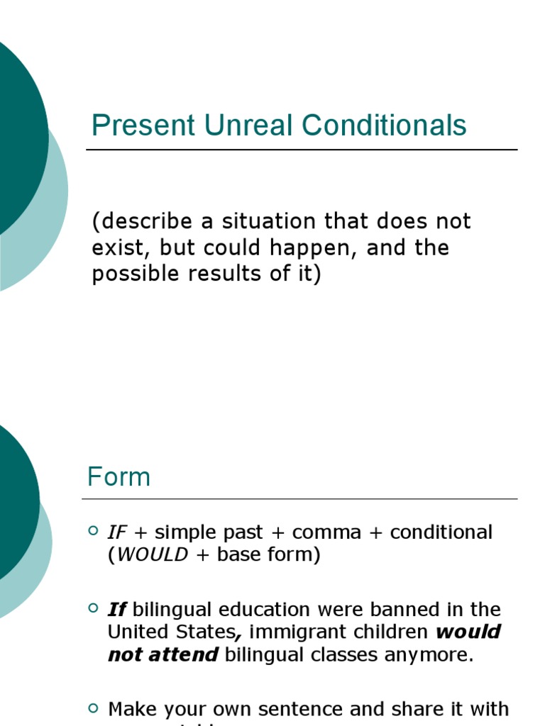 Present Unreal Conditional Exercises – PEKB