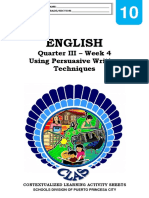 English10 - q3 - CLAS4 - Using Persuasive Writing Techniques - v4 - Carissa Calalin