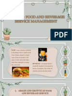 FOOD 103: Guide to Food & Beverage Service Management