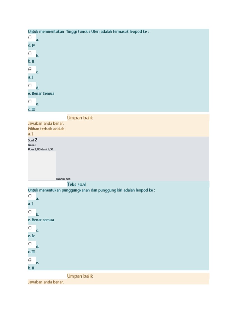 Pre Test Post Test Pertemuan 1-7 | PDF