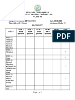 Blue Print Annual Exam