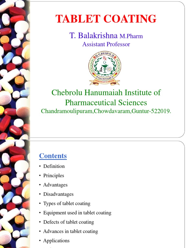 Tablet Coating PDF Tablet (Pharmacy) Solubility