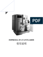 Jura Impressa S9 Avantgarde Coffeemaker User Manual