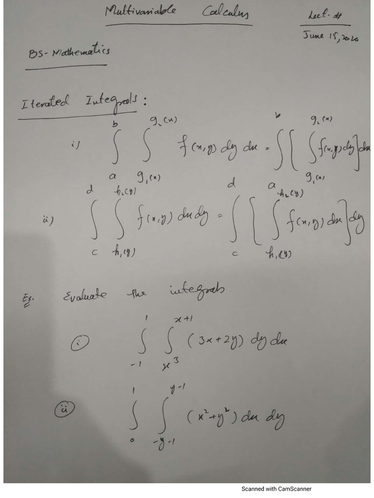 Iterated Integrals 0 | PDF