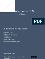 Lesson 3.1 Introduction To CSS