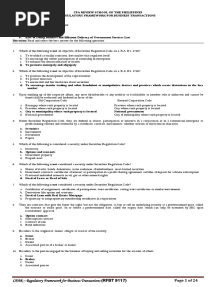 RFBT - Other Special Law MCQs Solutions