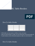 Topic 11 HTML Table Borders