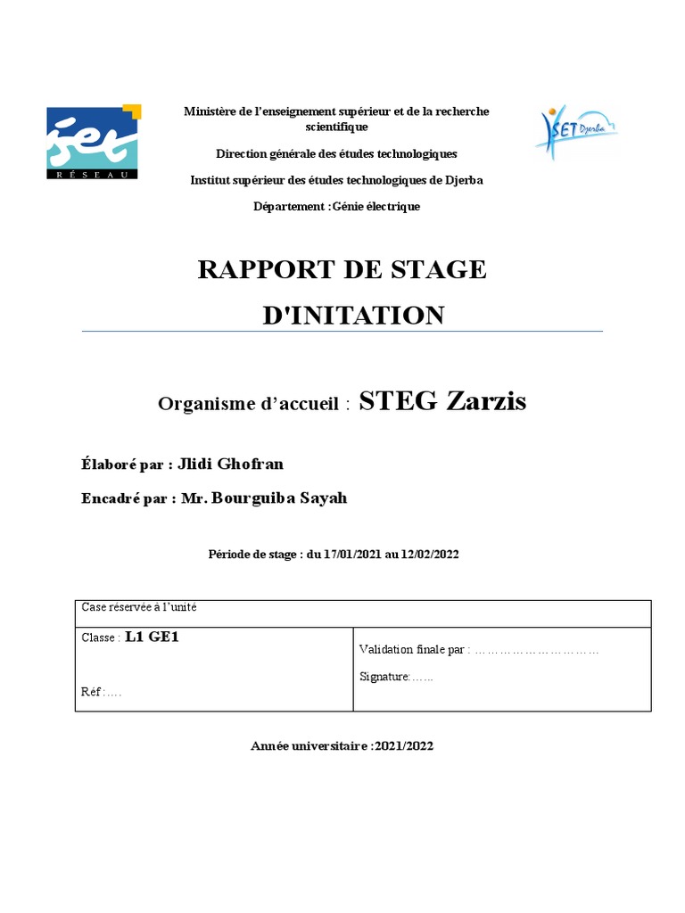 Rapport de stage à la STEG Zarzis | PDF | Centrale électrique | Turbine