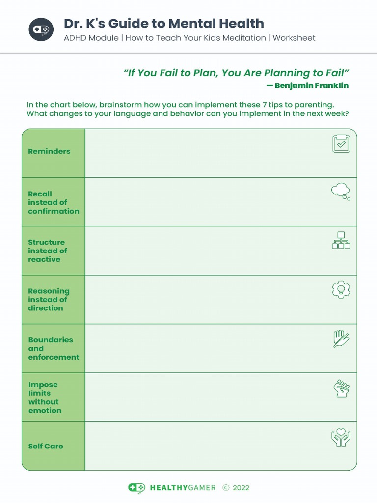 2.3.2. Worksheet - How To Teach Your Kids Meditation | PDF