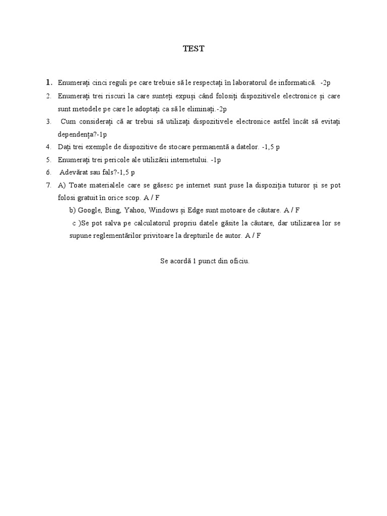 Test Tic 8 | PDF