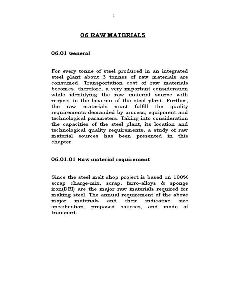 Raw Material | PDF