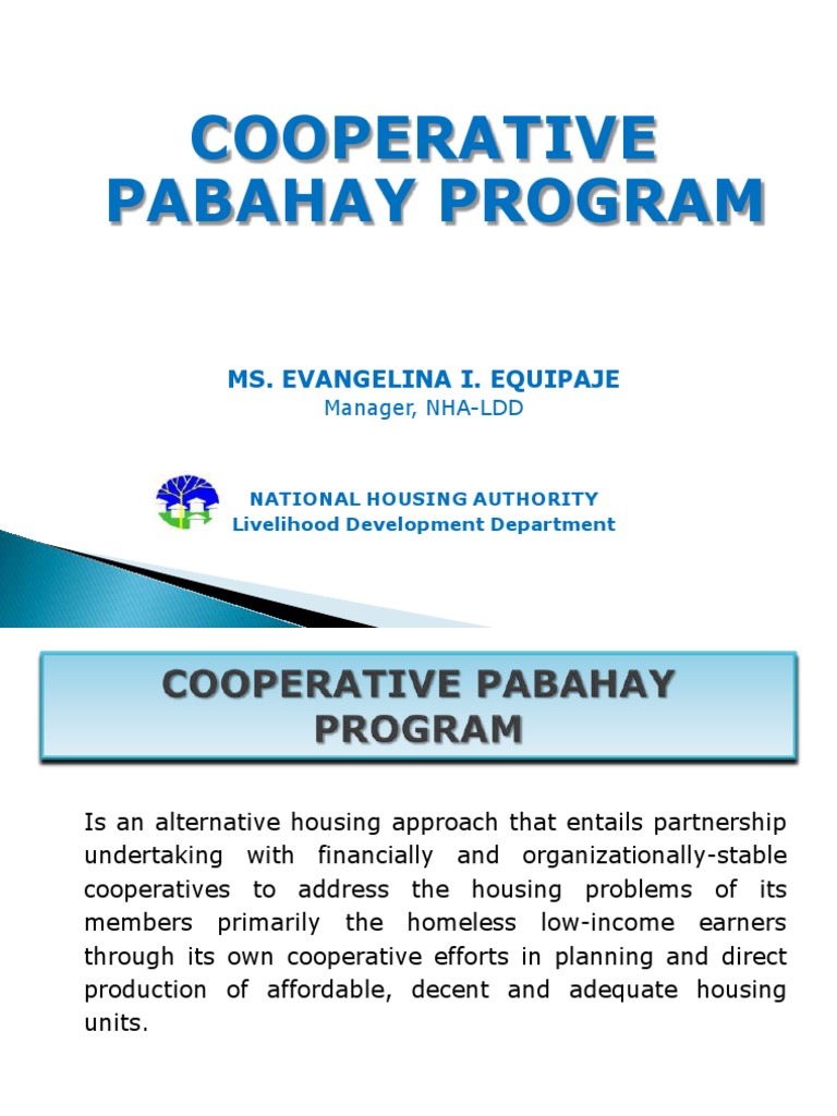 Housing Summit NHA Final2 CPP PDF Cooperative Private Sector