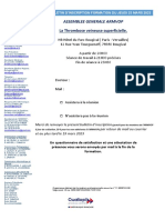 Bulletin D'inscription Jeudi 23 Mars 2023