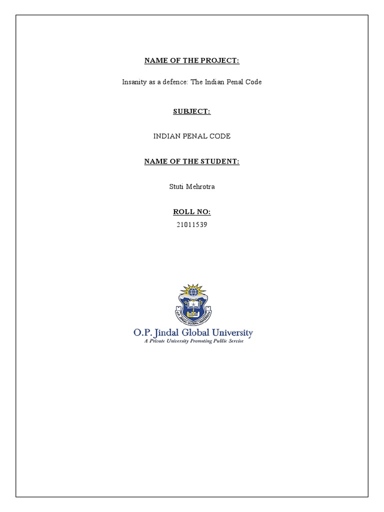 Critical Anaylysis of Section 84 Stuti | PDF | Insanity Defense | Mens Rea