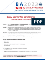 Essay Committee Scholarship: Directions For Application Submission