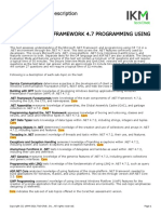 Microsoft .Net Framework 4.7 Programming Using C