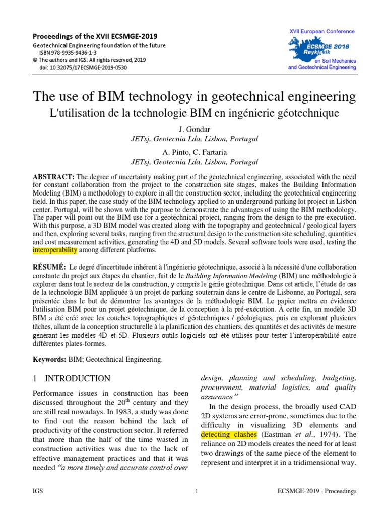 The Use of BIM Technology in Geotechnical Engineering | PDF ...