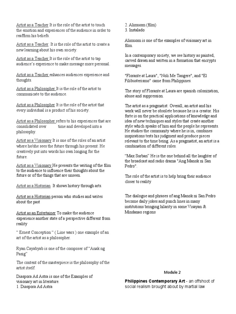 Artist's Role in Society and Communication | PDF | The Arts | Poetry