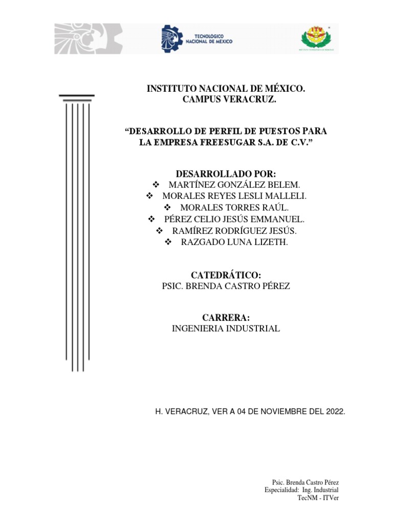 Formato perfil de alto desempe o pi corporativo luna pdf calidad