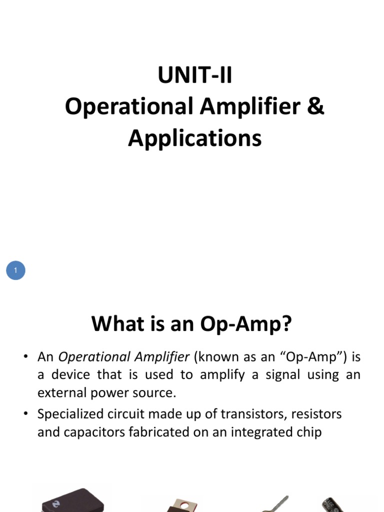 Operational Amplifier Applications Overview | PDF | Operational ...