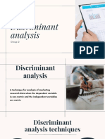 SMA - 2: Discriminant Analysis Techniques for Marketing and Management Research