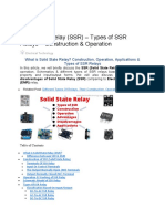Solid State Relay (SSR) - Types of SSR Relays - Construction & Operation