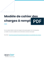 modèle cahier des charges à remplir