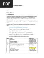 Course Outline of Syntax Semantics 2023