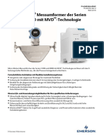 Data Sheet Serie 1000 Und 2000 Auswerteelektronik Mit MVD Technologie Data Sheet German Micro Motion de 62200