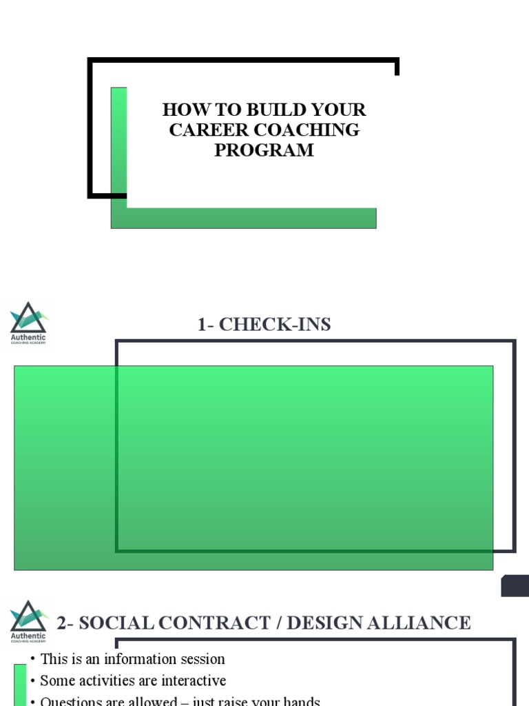 How To Build Your Career Coaching Program Pdf Motivation Motivational