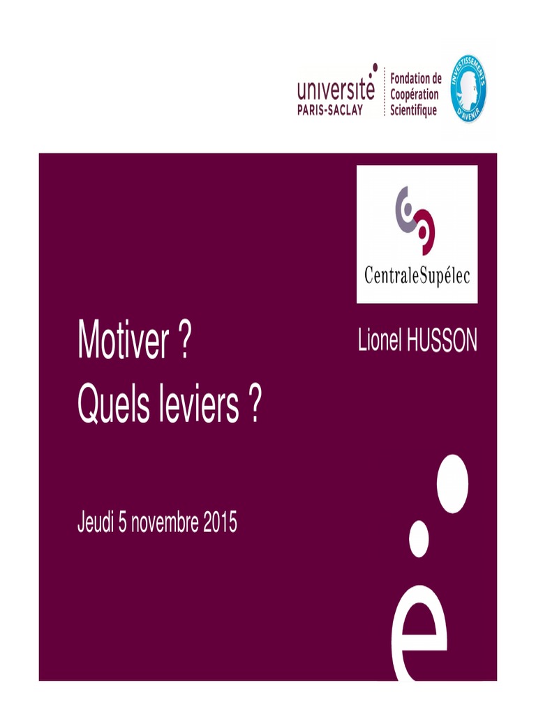 Dynamique de la motivation scolaire | PDF | Motivant | Motivation