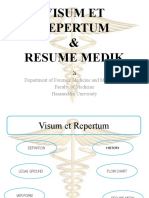 Visum Et Repertum & Resume Medik - Dr. Annisa