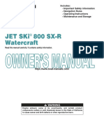 Kawasaki JJet Ski 800 Owner's Manual