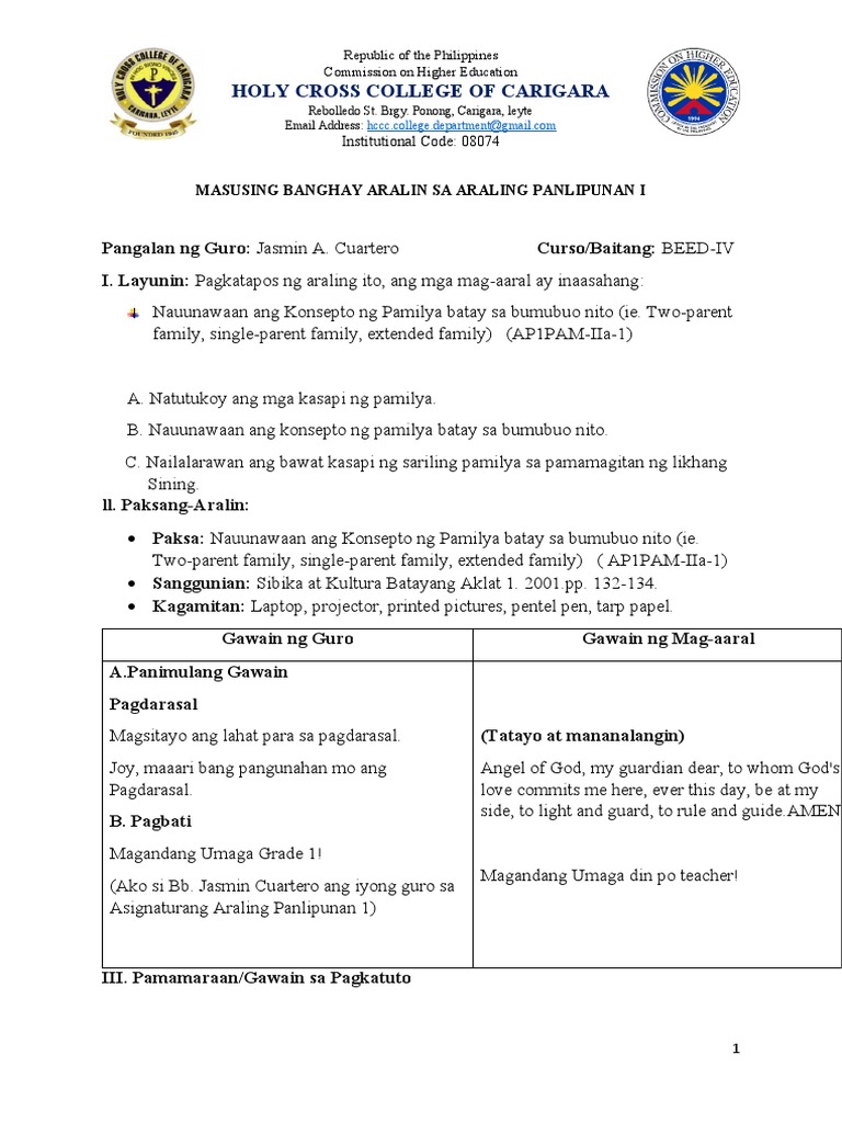 A Lesson Plan (Ap) - 2 | PDF