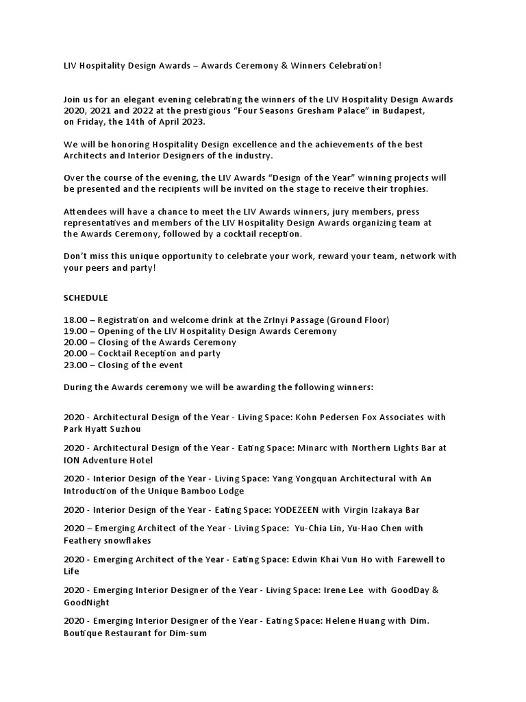 Schedule PDF Budapest