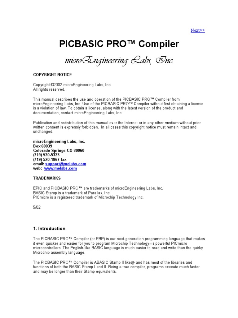 Pic Basic Pro Guide | PDF | Pic Microcontroller | Command Line Interface